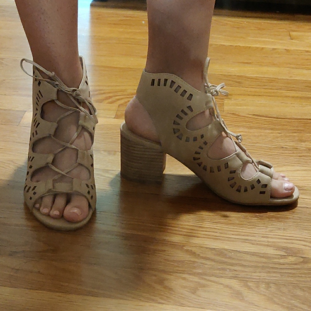 Nordstrom BP Strappy Nude Heels